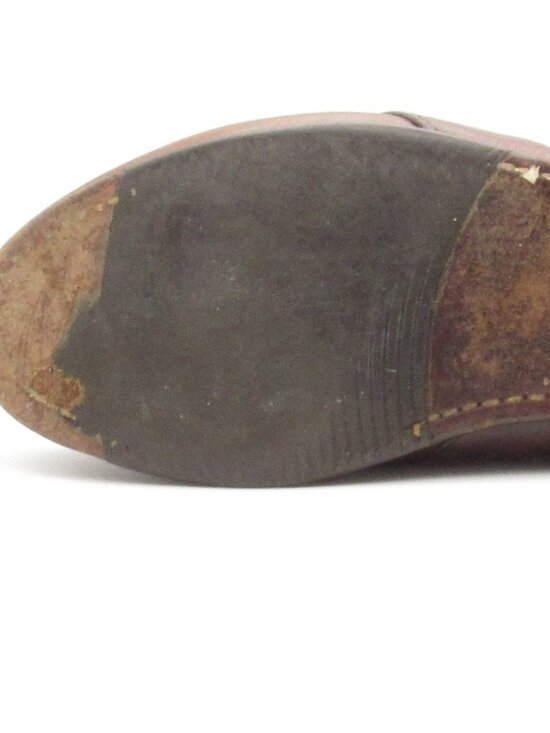 Vintage FootJoy Brown Leather Woven Penny Loafers Size 10 D Made in USA 79726 main image 6